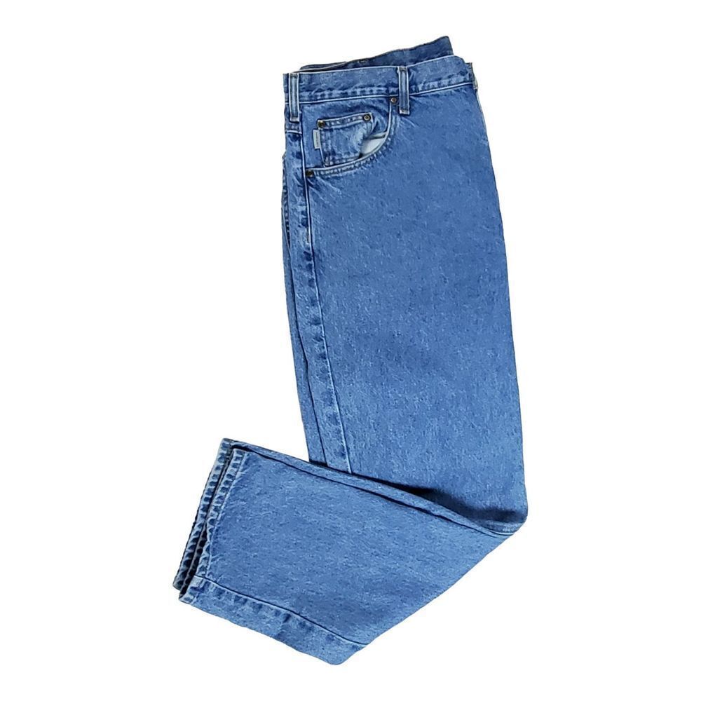 Carhartt Jeans 40x30 Straight Fit Heavyweight Blue Denim Work Durable Classic